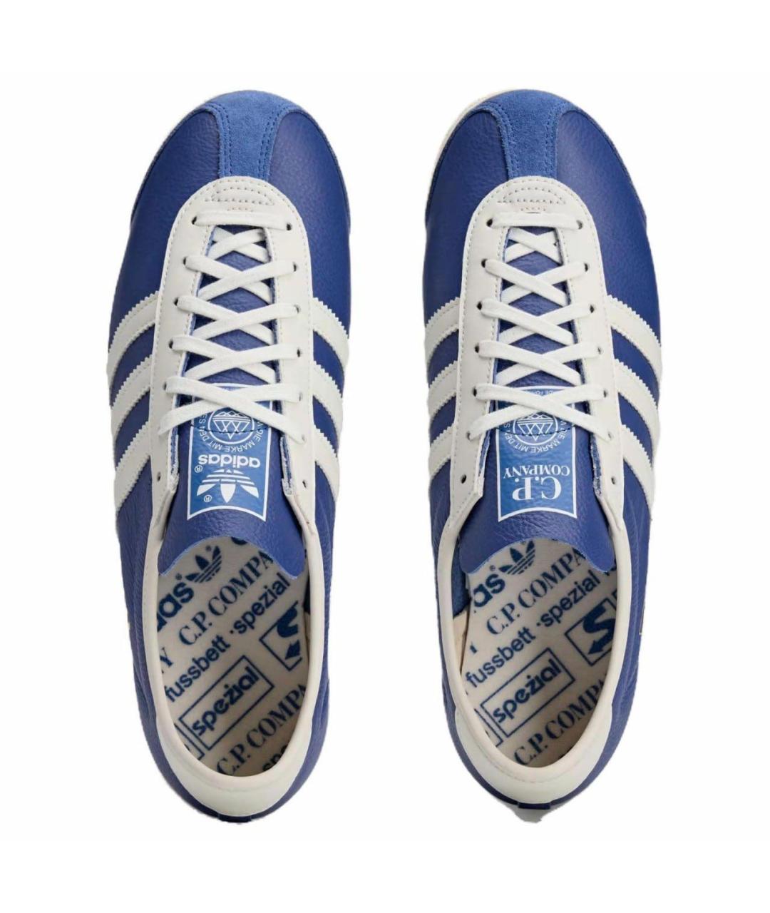 CP COMPANY Синие кожаные низкие кроссовки / кеды, фото 2