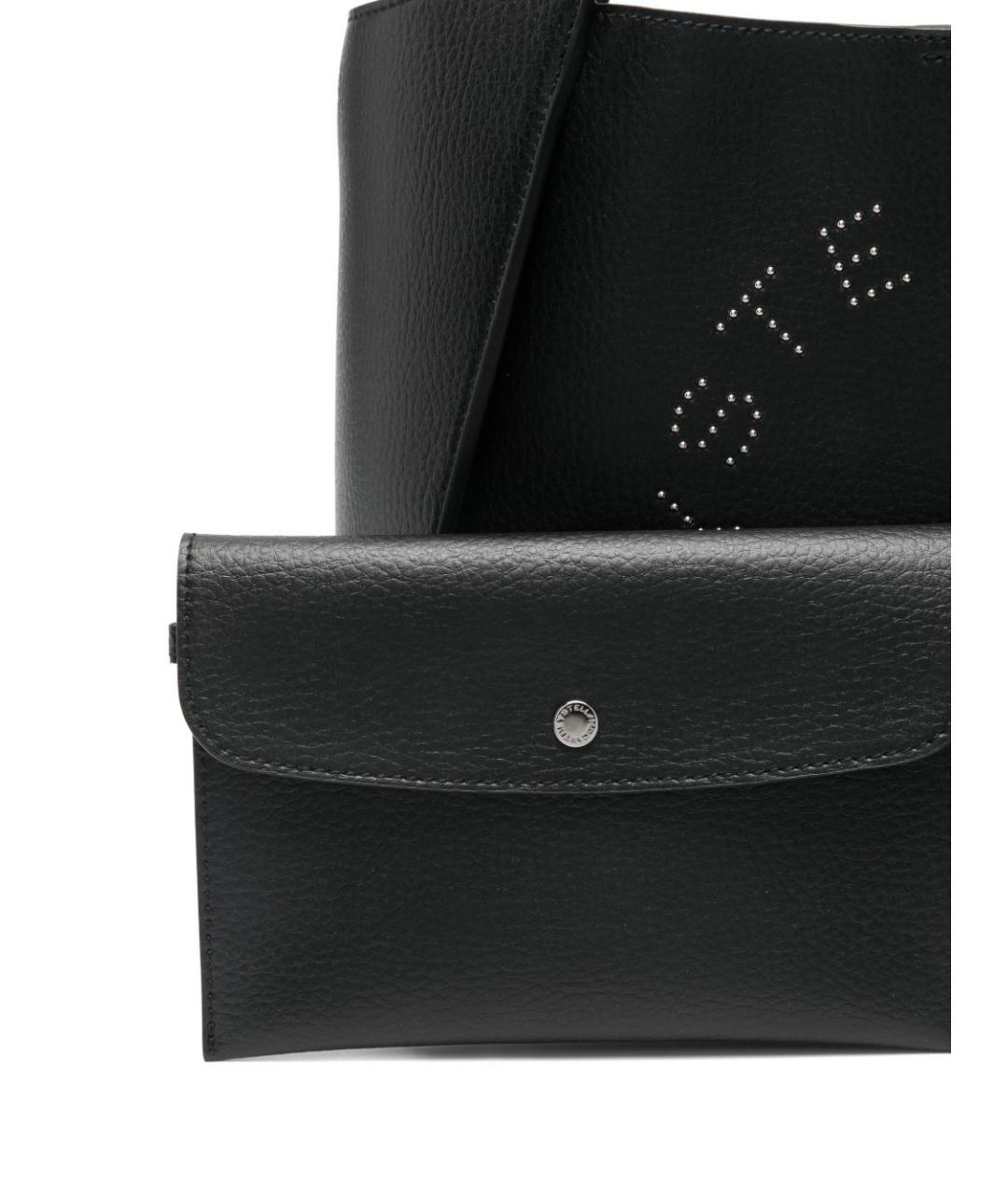 STELLA MCCARTNEY Черная синтетическая сумка тоут, фото 4