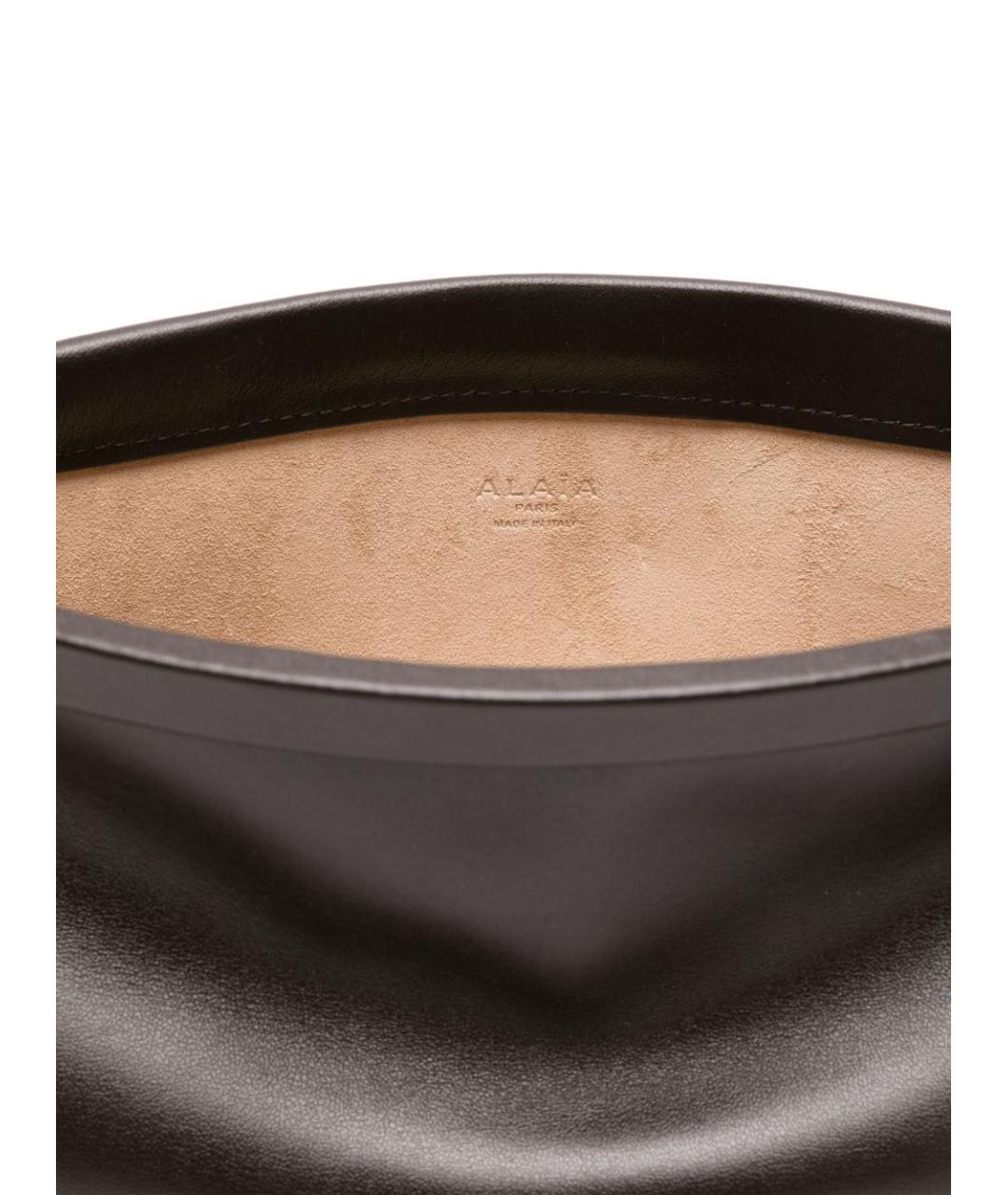 ALAIA Коричневая кожаная сумка с короткими ручками, фото 2