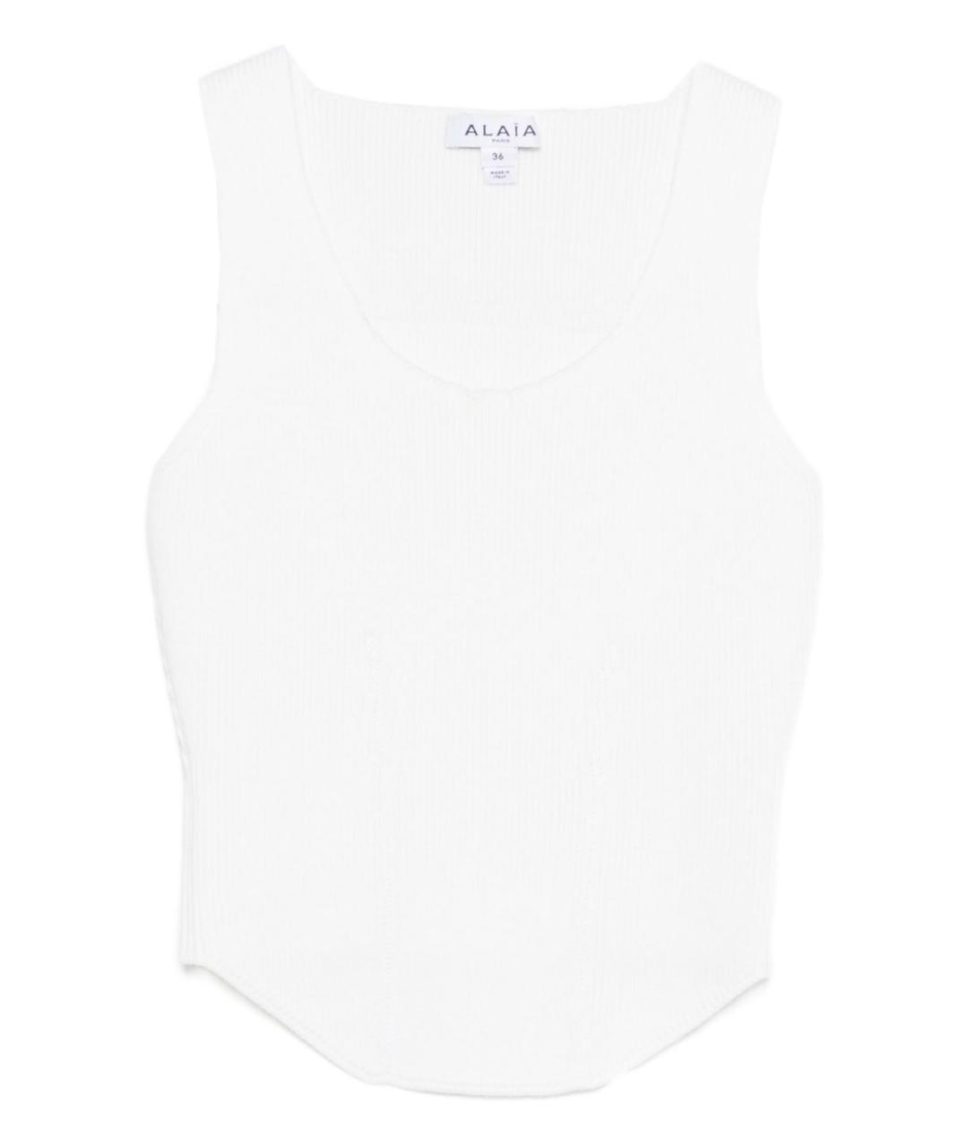 ALAIA Белая шерстяная майка, фото 1