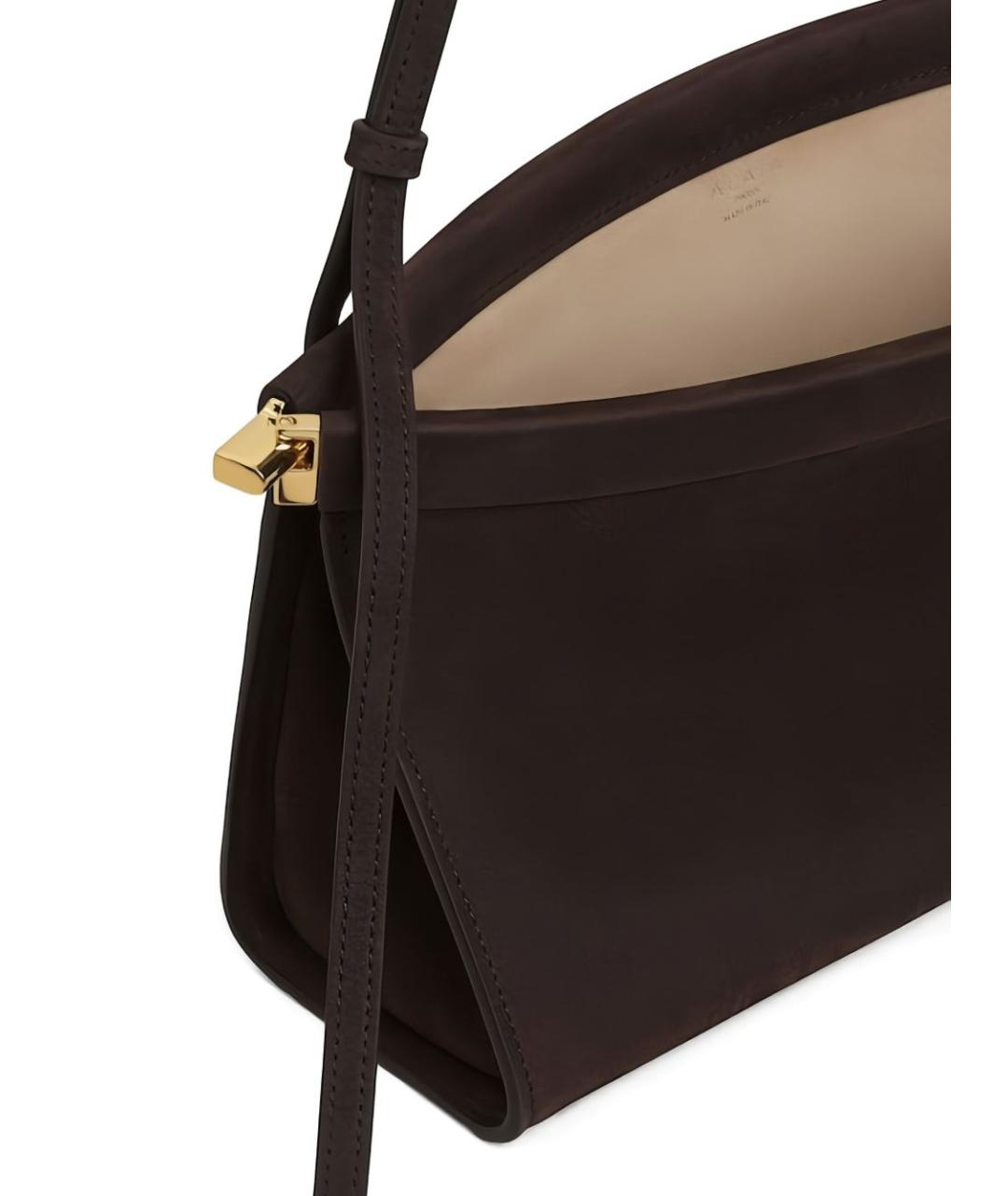 ALAIA Коричневая кожаная сумка с короткими ручками, фото 4
