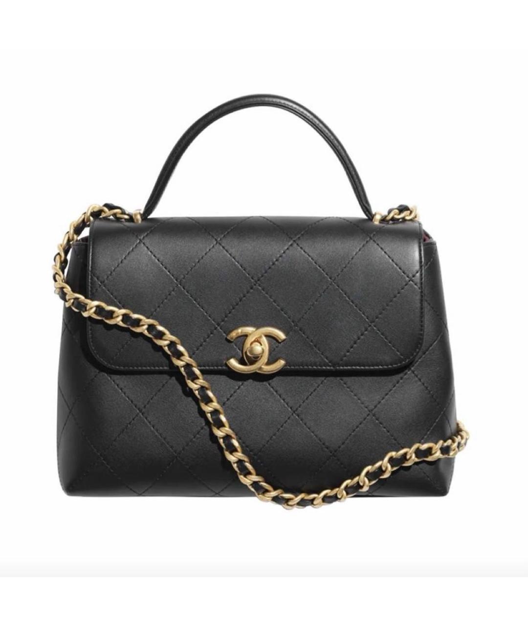 CHANEL Черная кожаная сумка через плечо, фото 1
