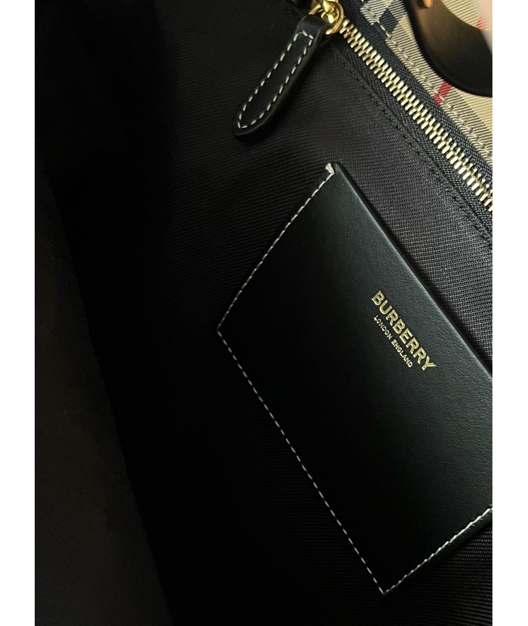 BURBERRY Бежевая кожаная сумка с короткими ручками, фото 8