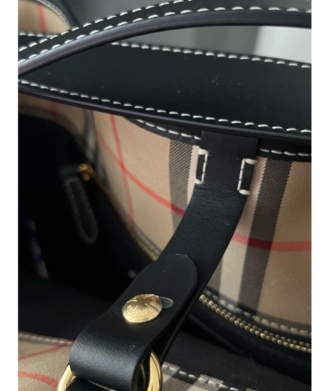 BURBERRY Бежевая кожаная сумка с короткими ручками, фото 4