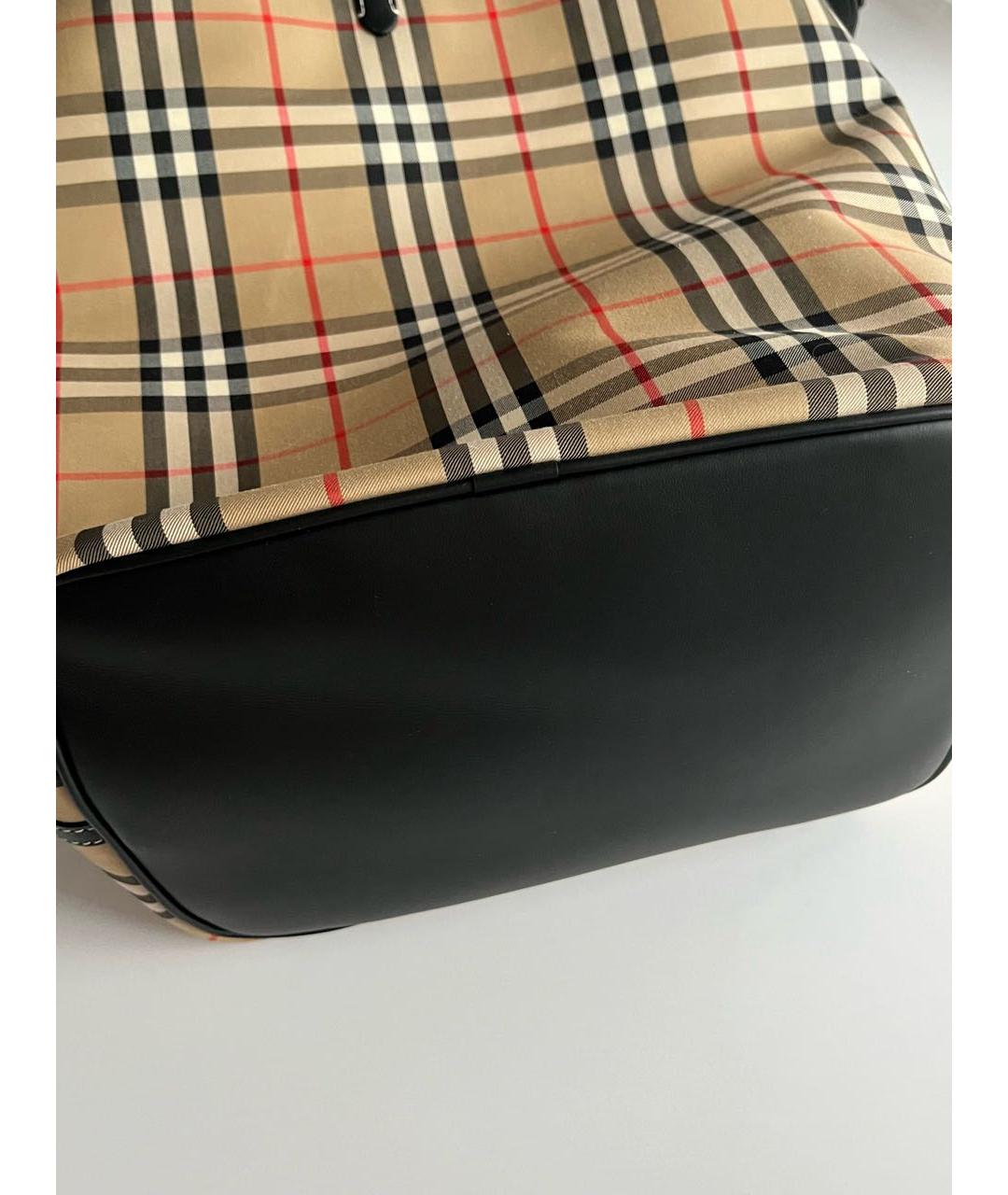 BURBERRY Бежевая кожаная сумка с короткими ручками, фото 5