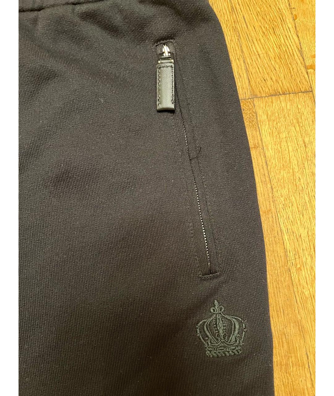 DOLCE&GABBANA Черные хлопковые повседневные брюки, фото 4