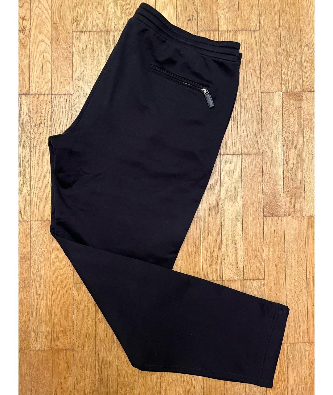 DOLCE&GABBANA Черные хлопковые повседневные брюки, фото 5