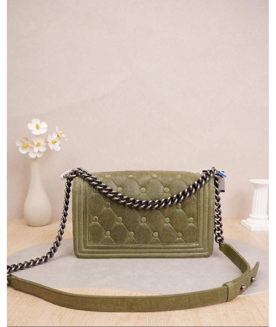 CHANEL Бежевая замшевая сумка через плечо, фото 2