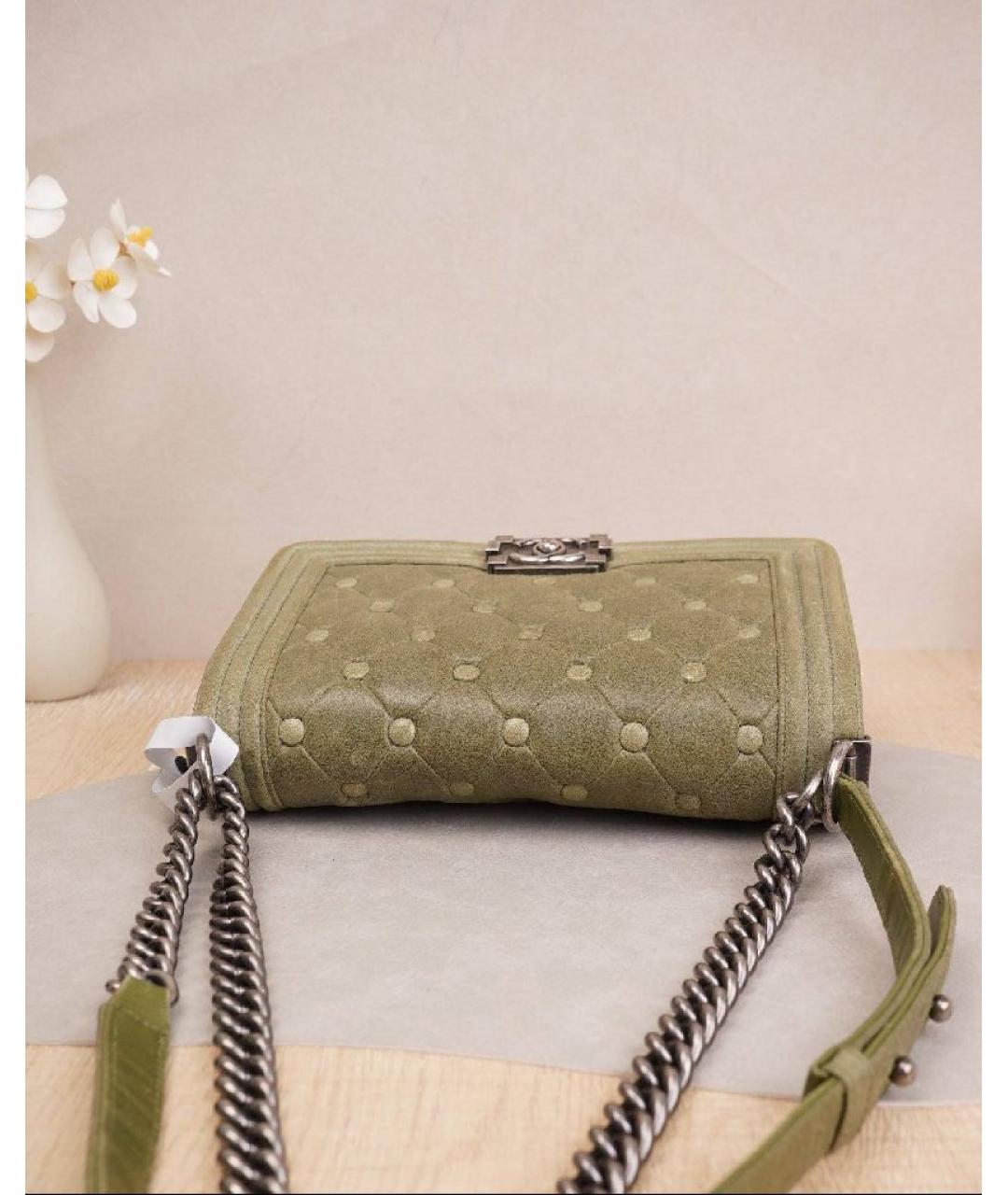 CHANEL Бежевая замшевая сумка через плечо, фото 4