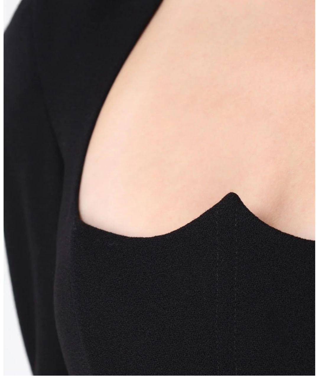 ULYANA SERGEENKO Черное шерстяное вечернее платье, фото 5