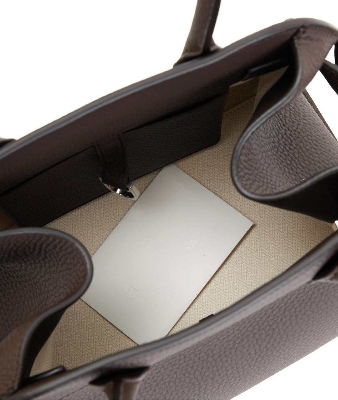 THE ROW Коричневая кожаная сумка через плечо, фото 5