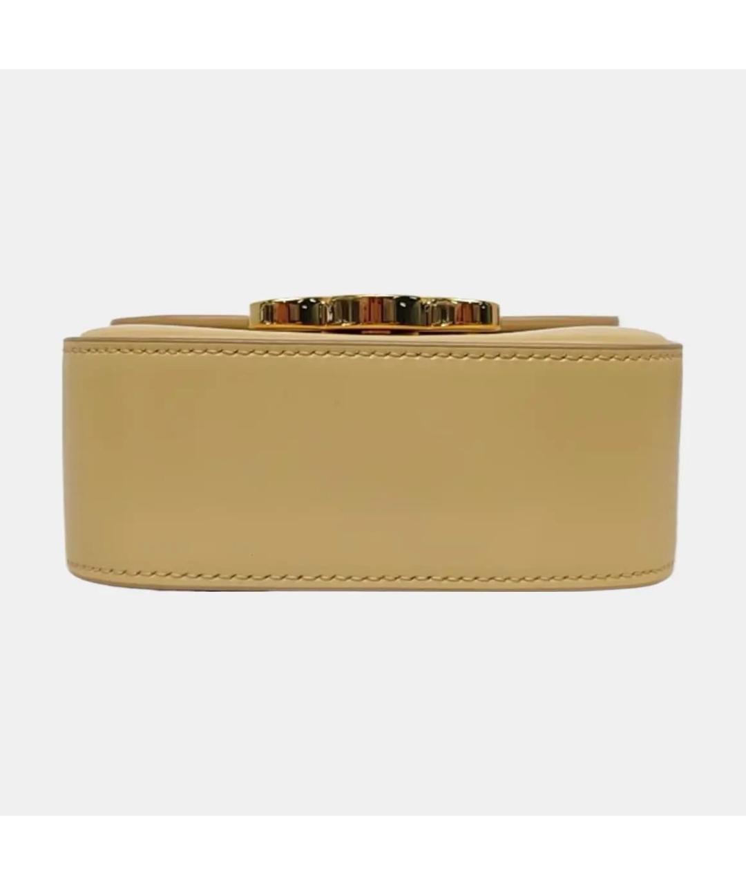 CELINE Желтая кожаная сумка через плечо, фото 5