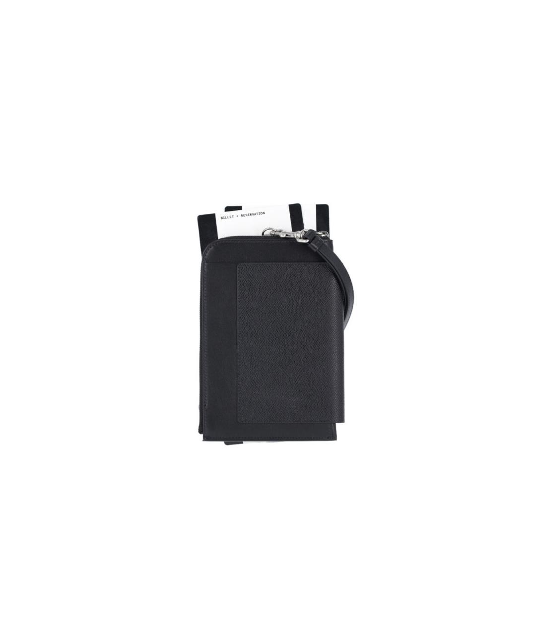 BALENCIAGA Черный кожаный кошелек, фото 3