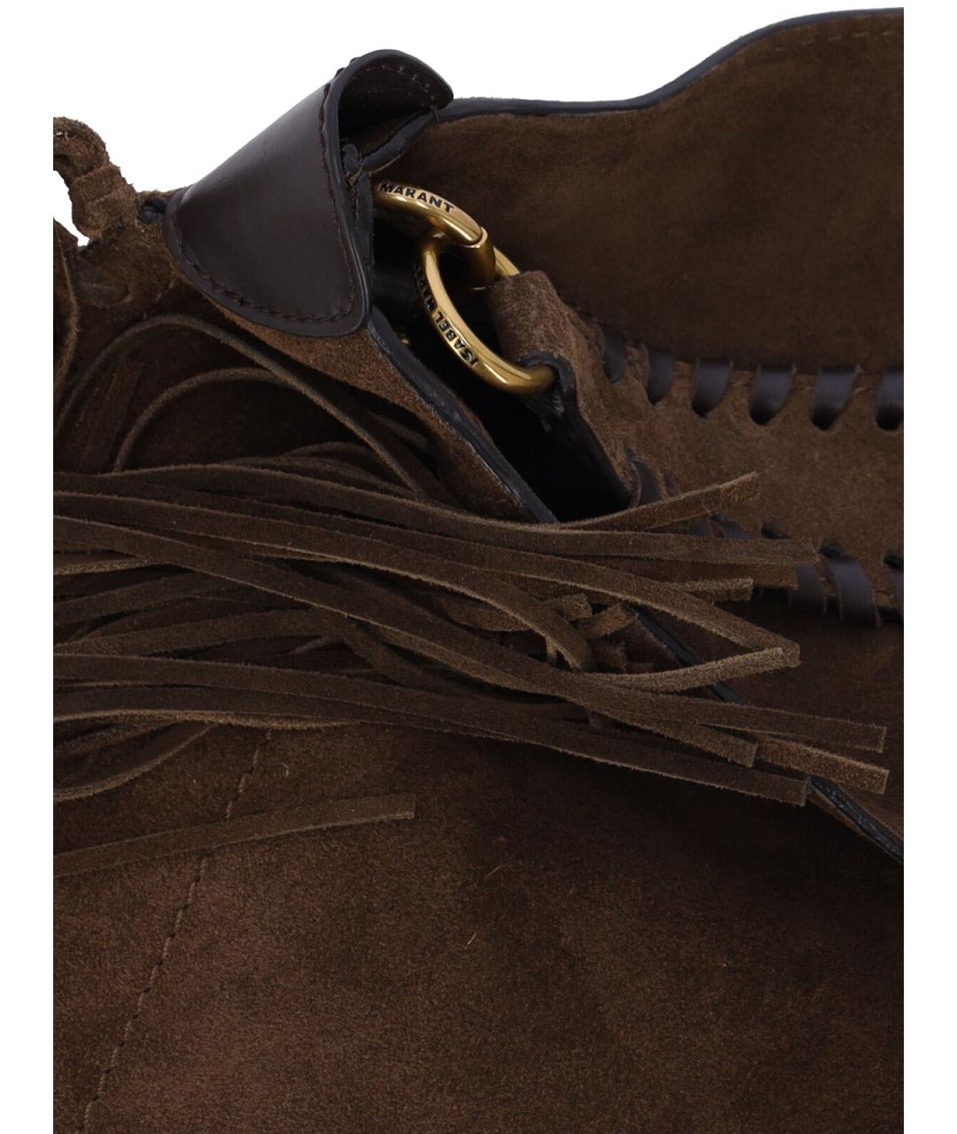 ISABEL MARANT Коричневая замшевая сумка через плечо, фото 4