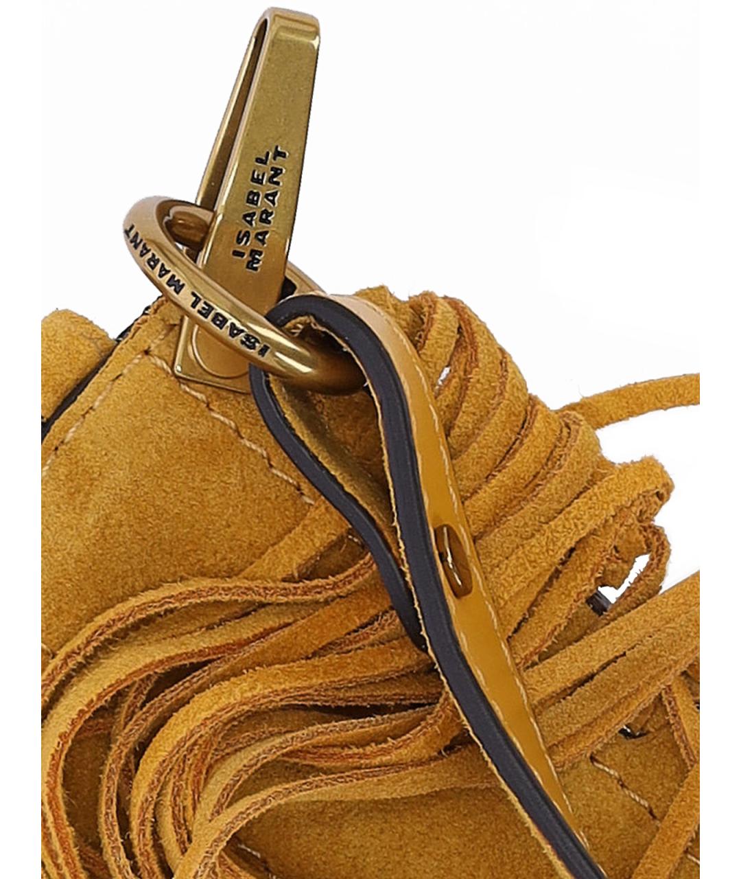 ISABEL MARANT Желтая замшевая сумка через плечо, фото 5