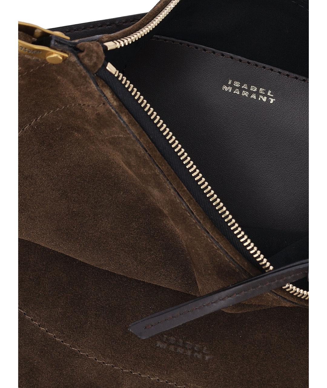 ISABEL MARANT Коричневая замшевая сумка через плечо, фото 5
