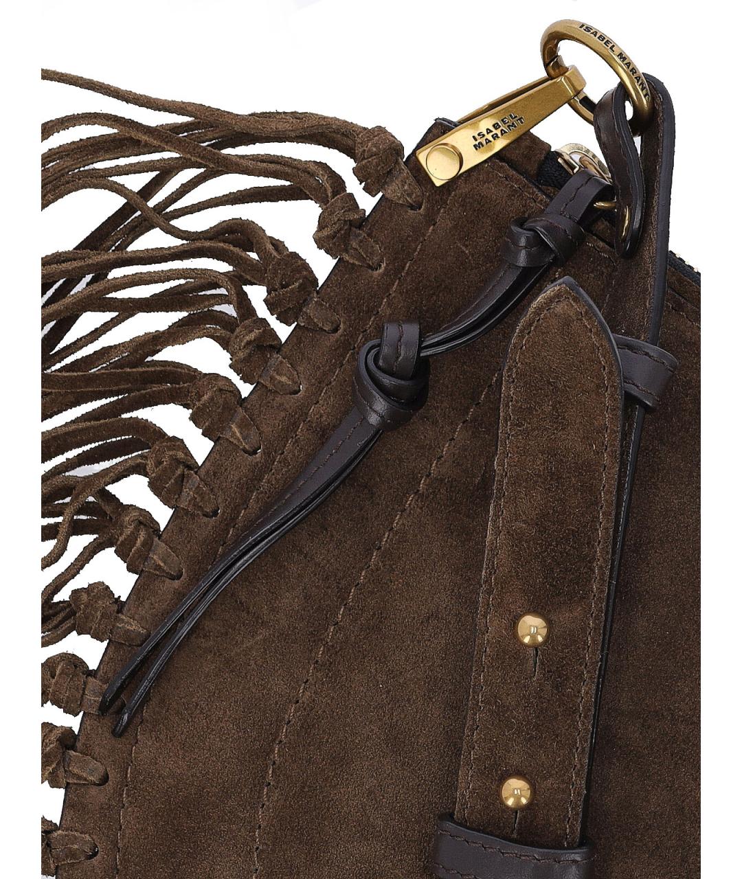 ISABEL MARANT Коричневая замшевая сумка через плечо, фото 4