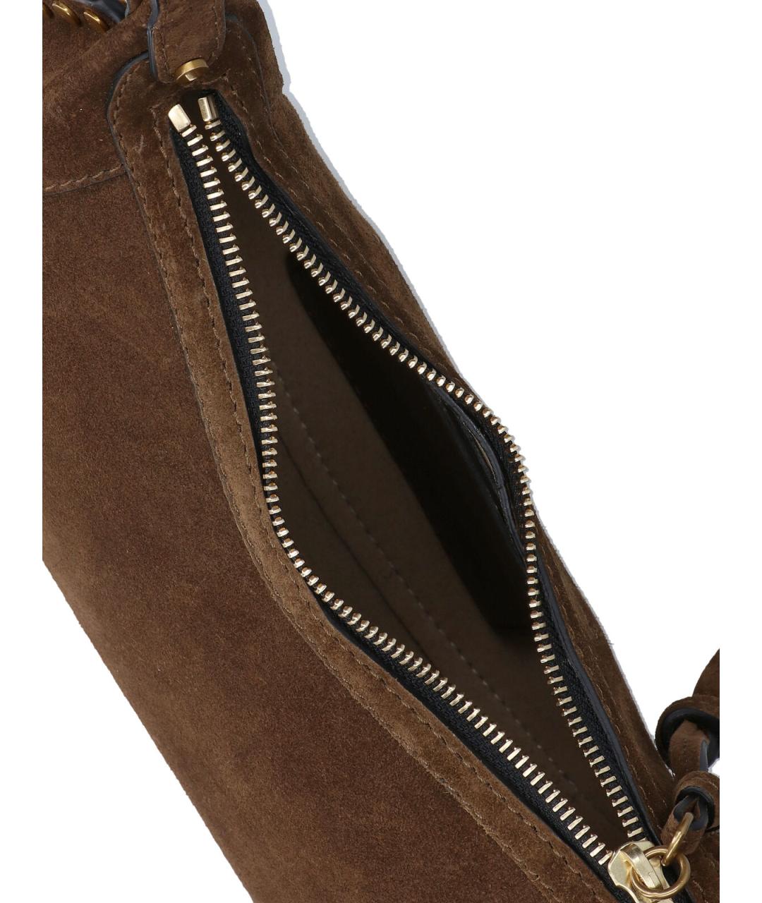 ISABEL MARANT Коричневая замшевая сумка через плечо, фото 4