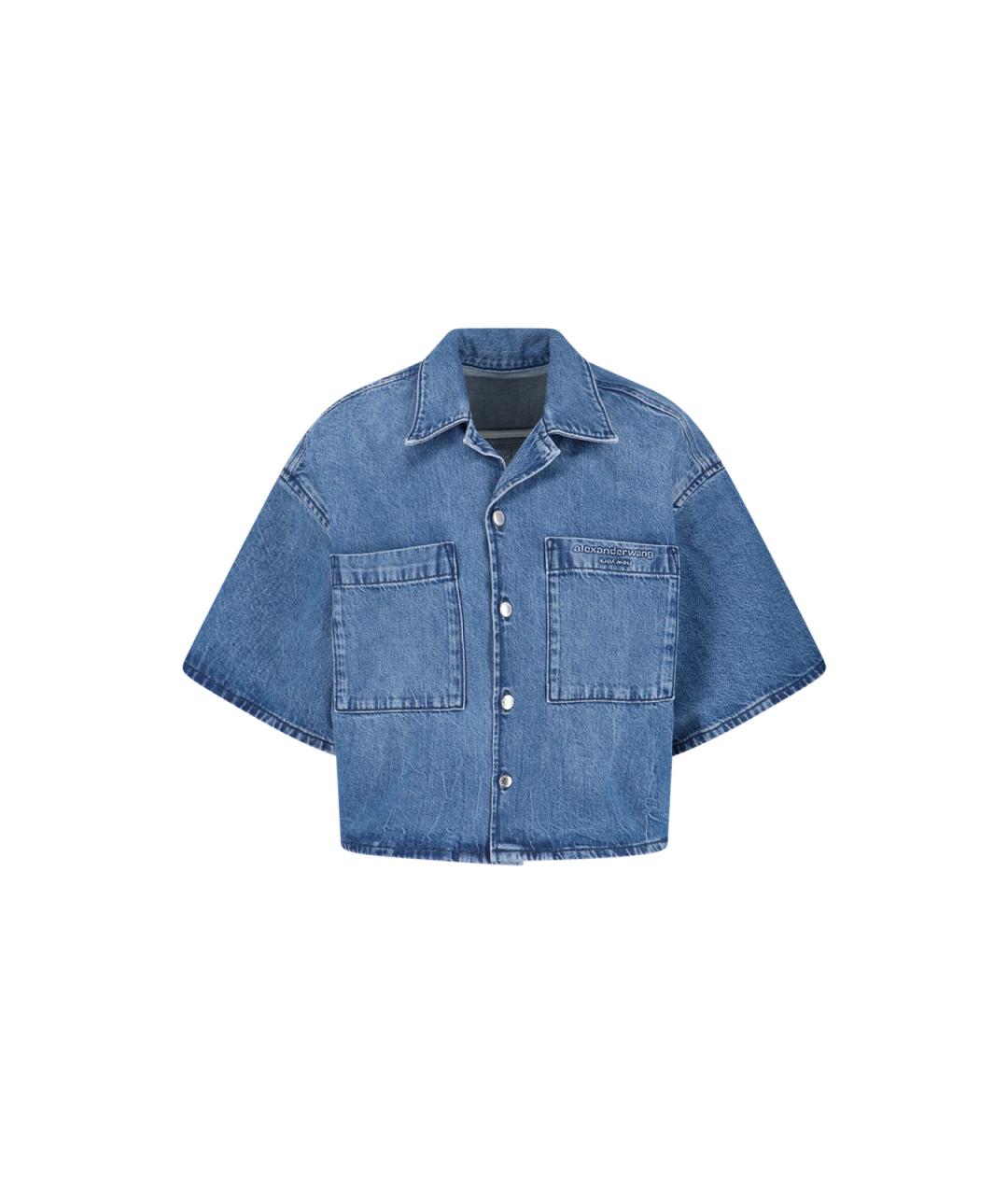 ALEXANDER WANG Синяя хлопковая рубашка, фото 1