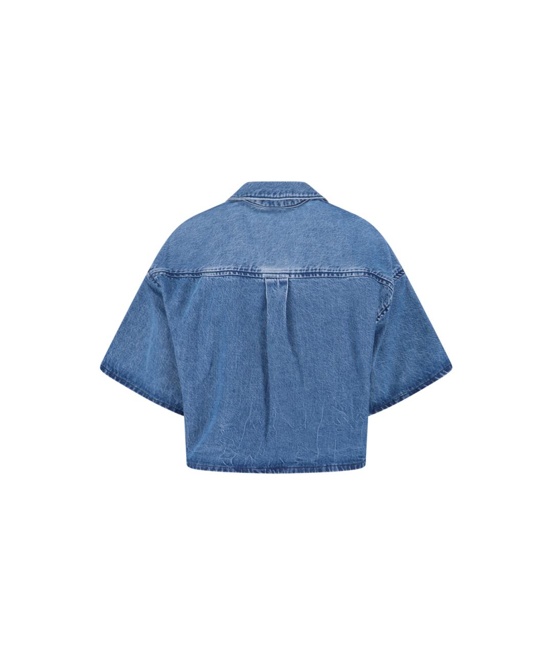 ALEXANDER WANG Синяя хлопковая рубашка, фото 2