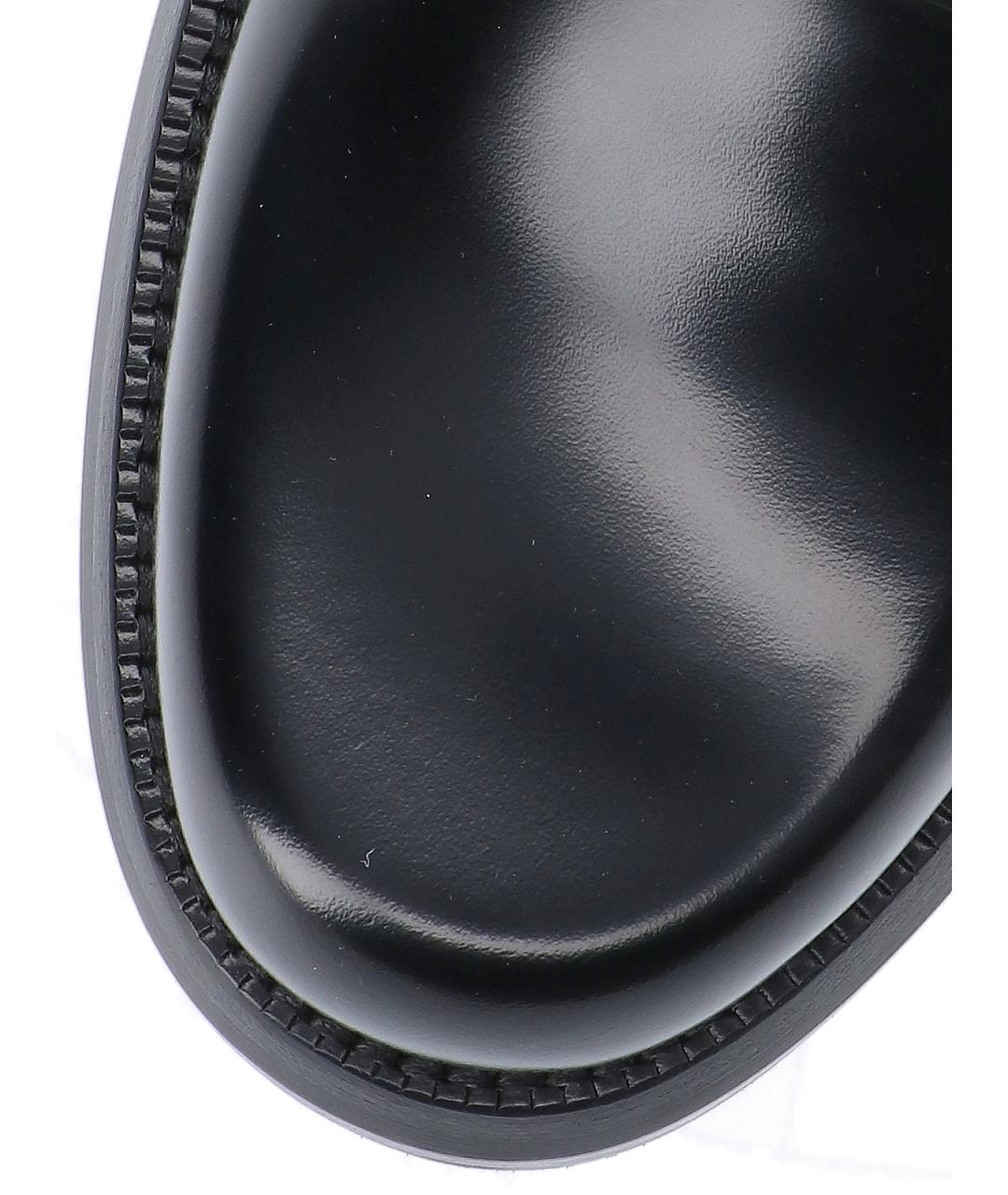 CHRISTIAN DIOR Черные кожаные высокие ботинки, фото 5