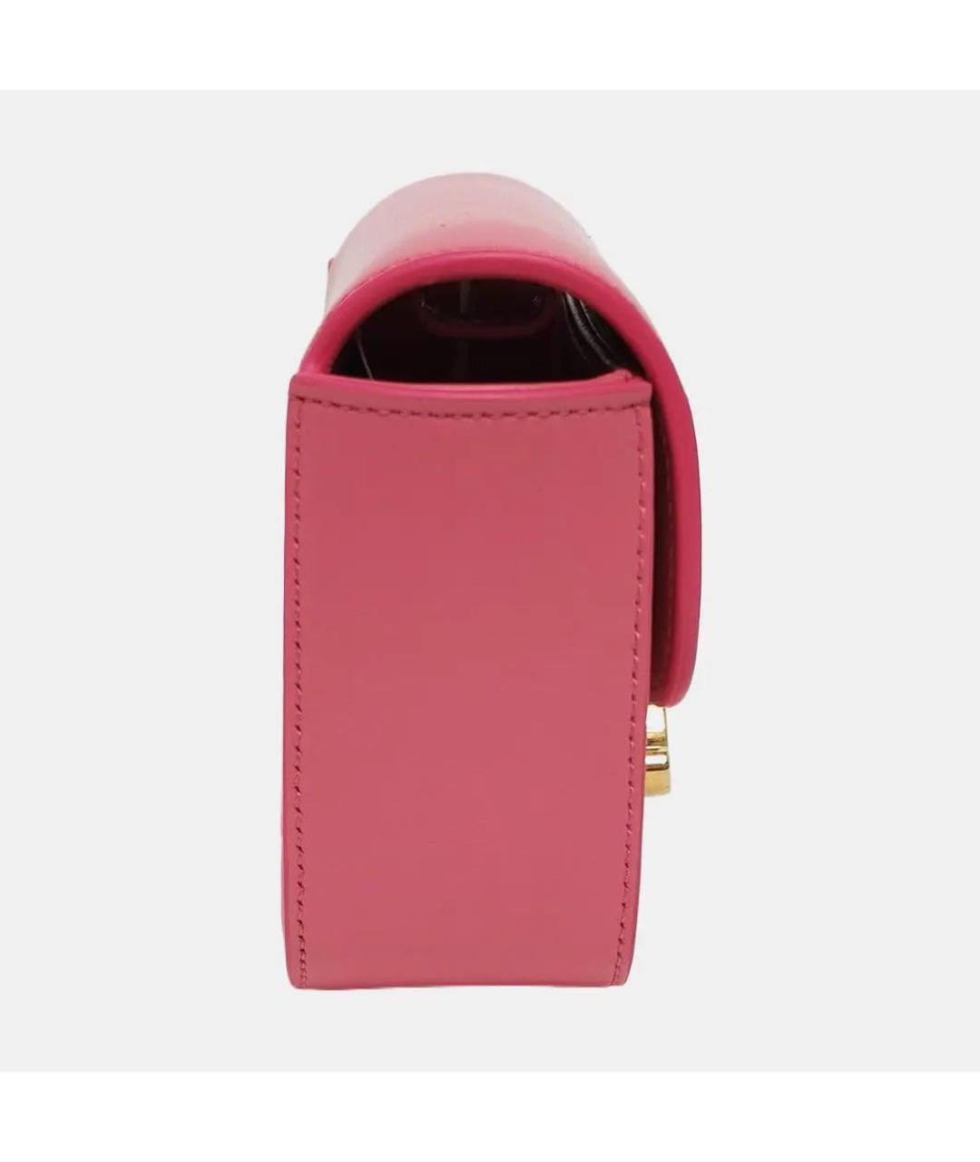 CELINE Розовая кожаная сумка через плечо, фото 3