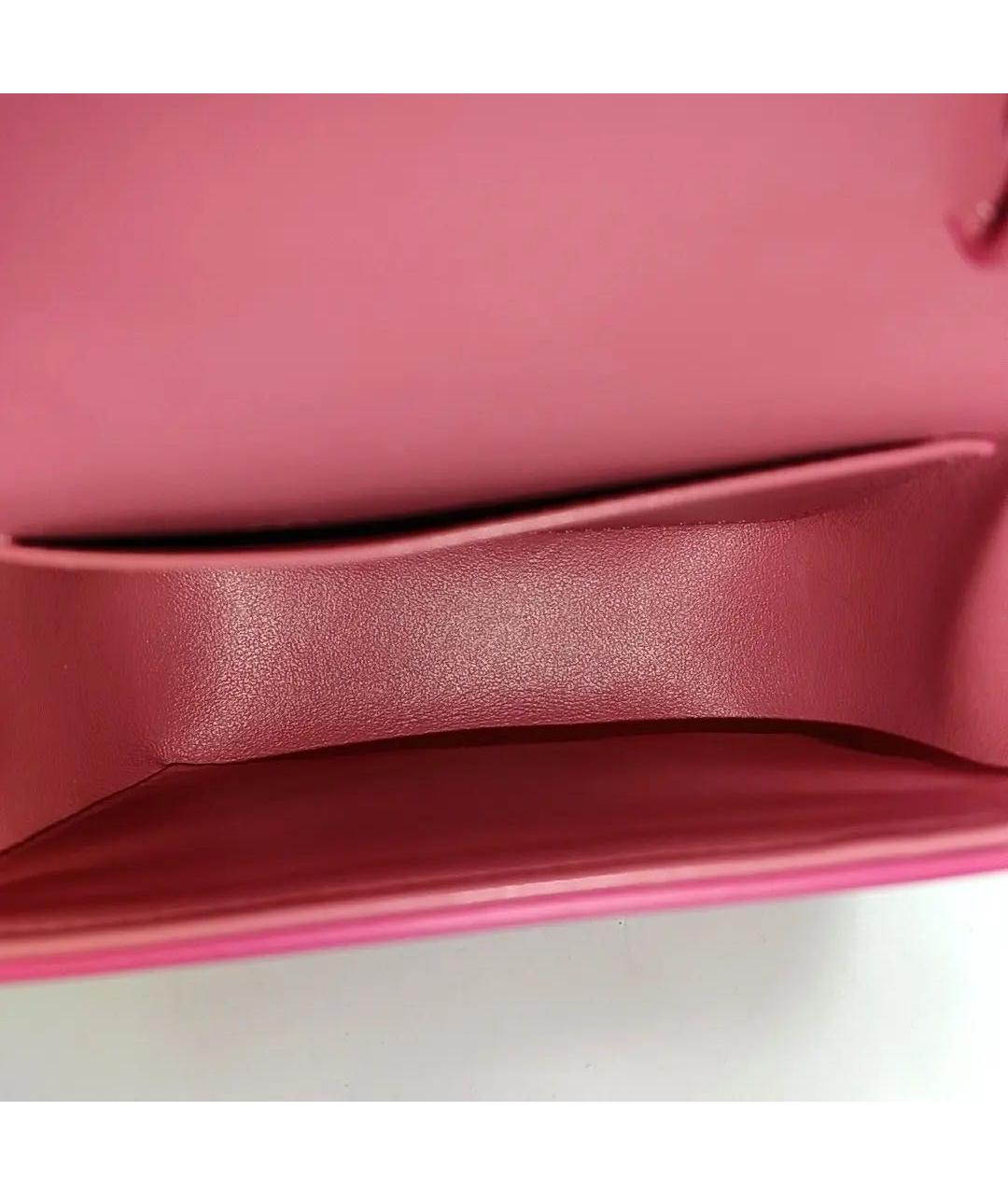 CELINE Розовая кожаная сумка через плечо, фото 6