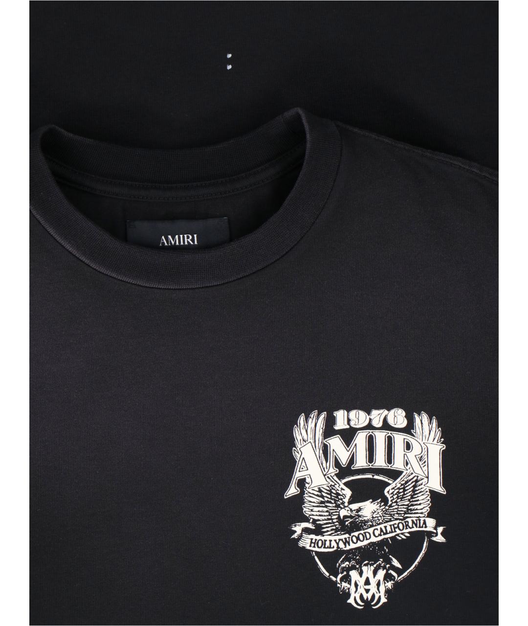 AMIRI Черная хлопковая футболка, фото 3