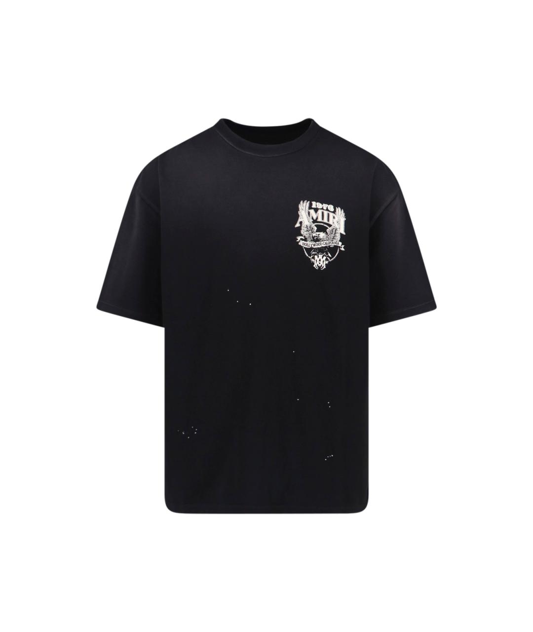 AMIRI Черная хлопковая футболка, фото 1