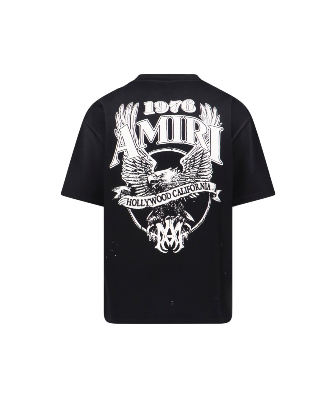 AMIRI Черная хлопковая футболка, фото 2
