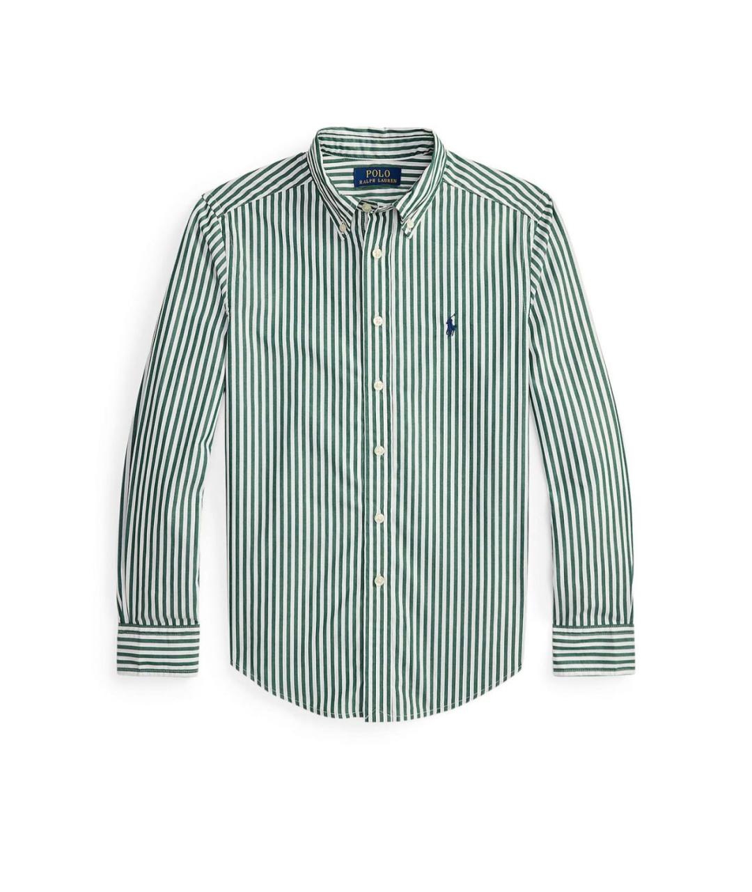 POLO RALPH LAUREN Зеленая хлопковая детская рубашка, фото 4