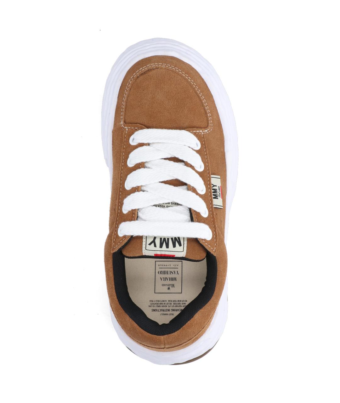 MAISON MIHARA YASUHIRO Коричневые замшевые кеды, фото 5