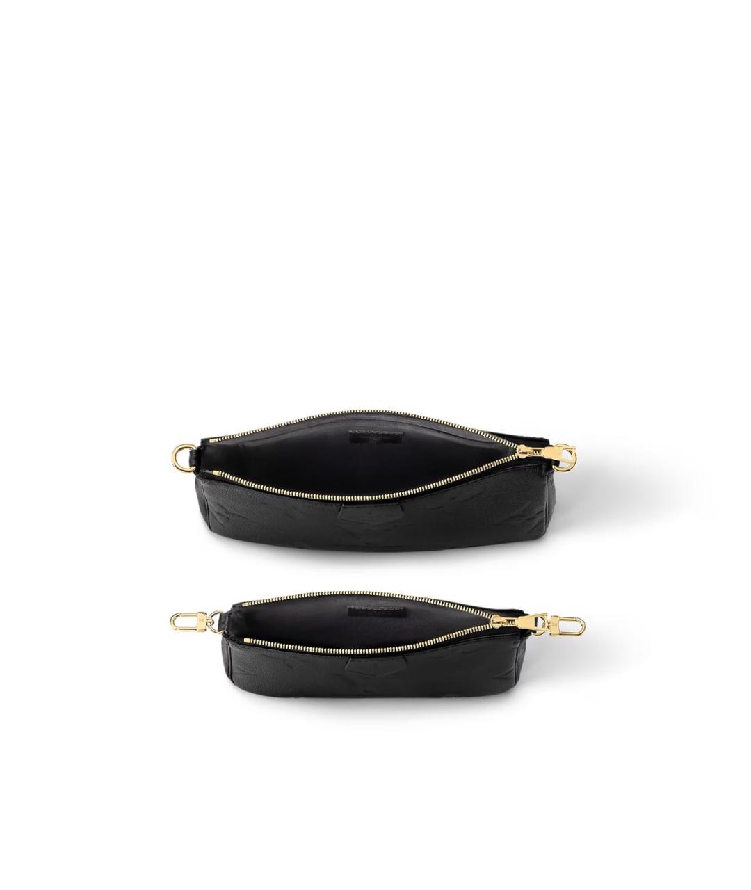 LOUIS VUITTON Черная кожаная сумка с короткими ручками, фото 2