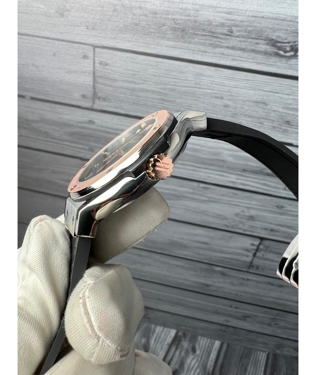 HUBLOT Черные часы из розового золота, фото 5