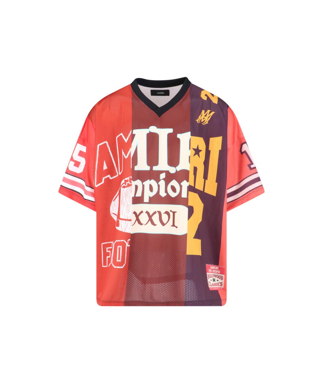 AMIRI Мульти хлопко-полиэстеровая футболка, фото 1