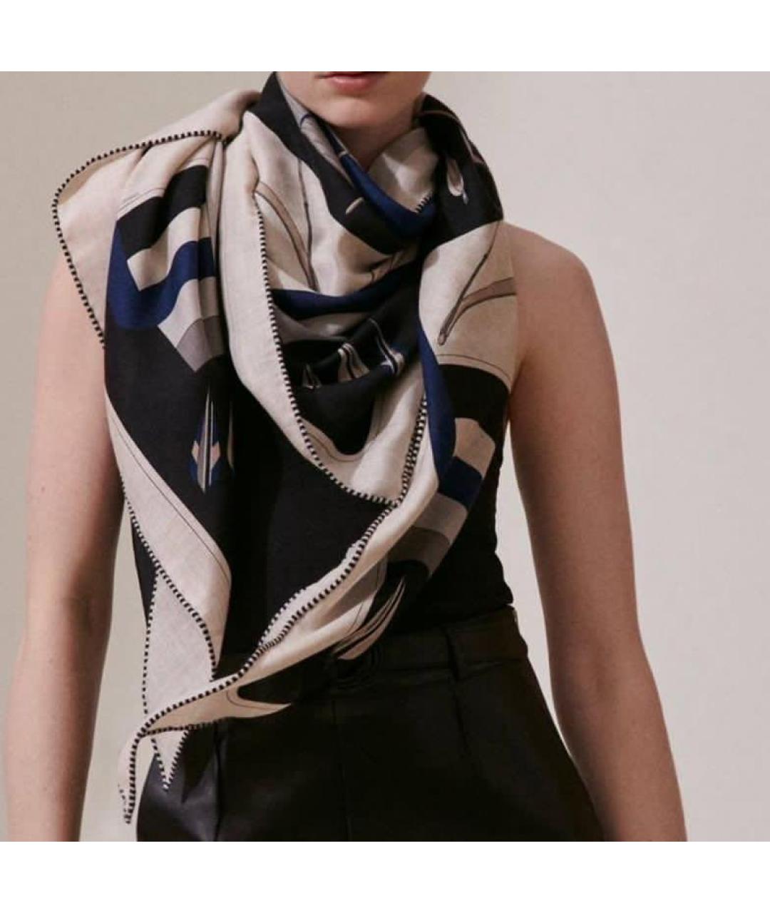 HERMES Мульти кашемировый платок, фото 2