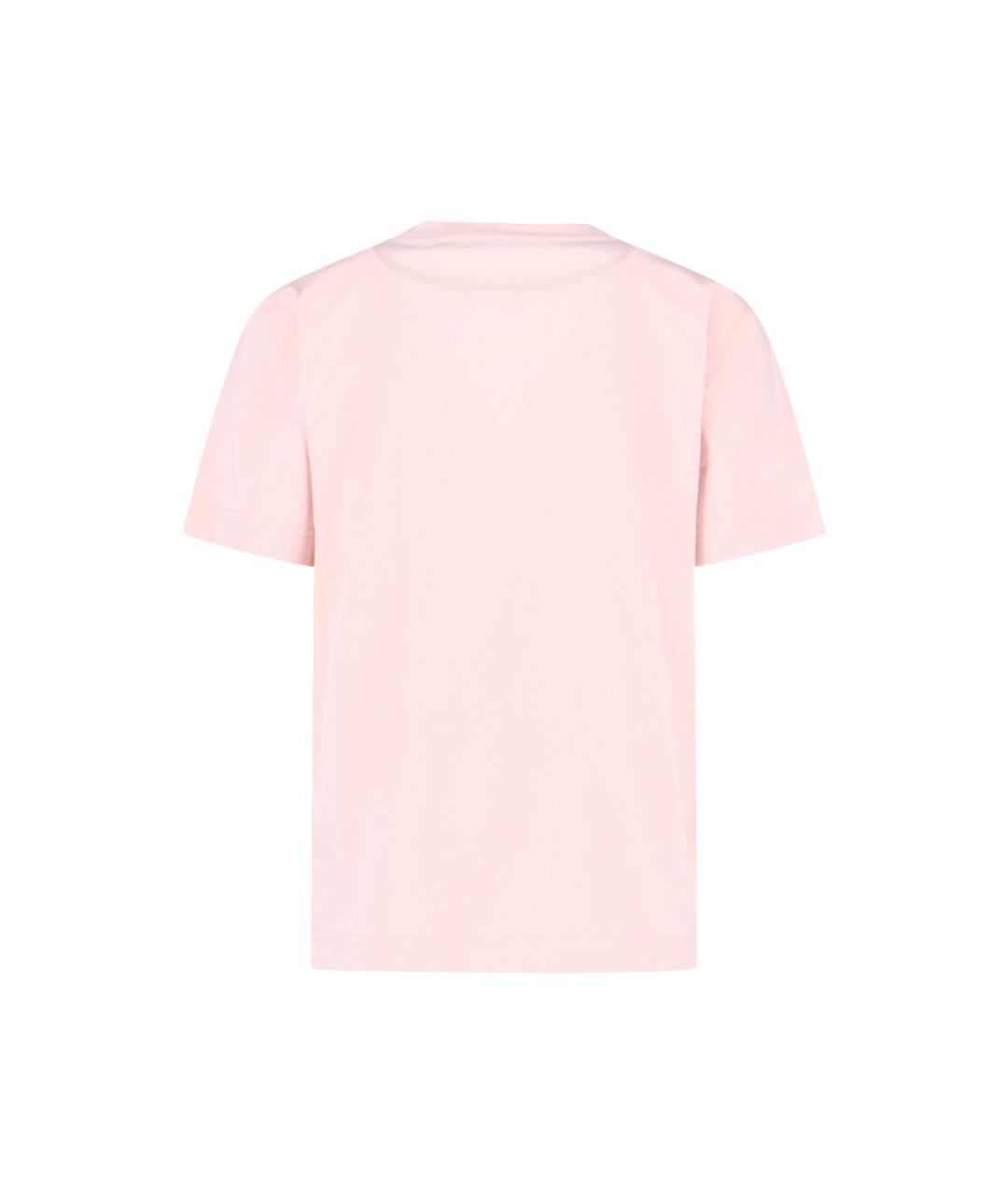 BURBERRY Розовая хлопковая футболка, фото 2