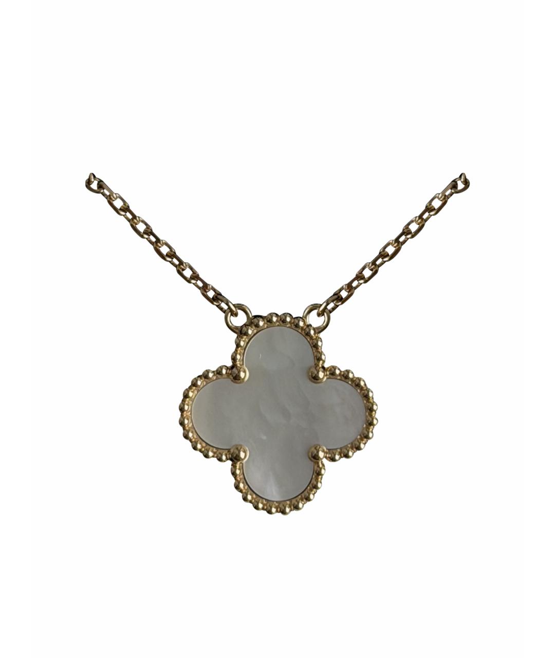 VAN CLEEF & ARPELS Белое колье из желтого золота, фото 1