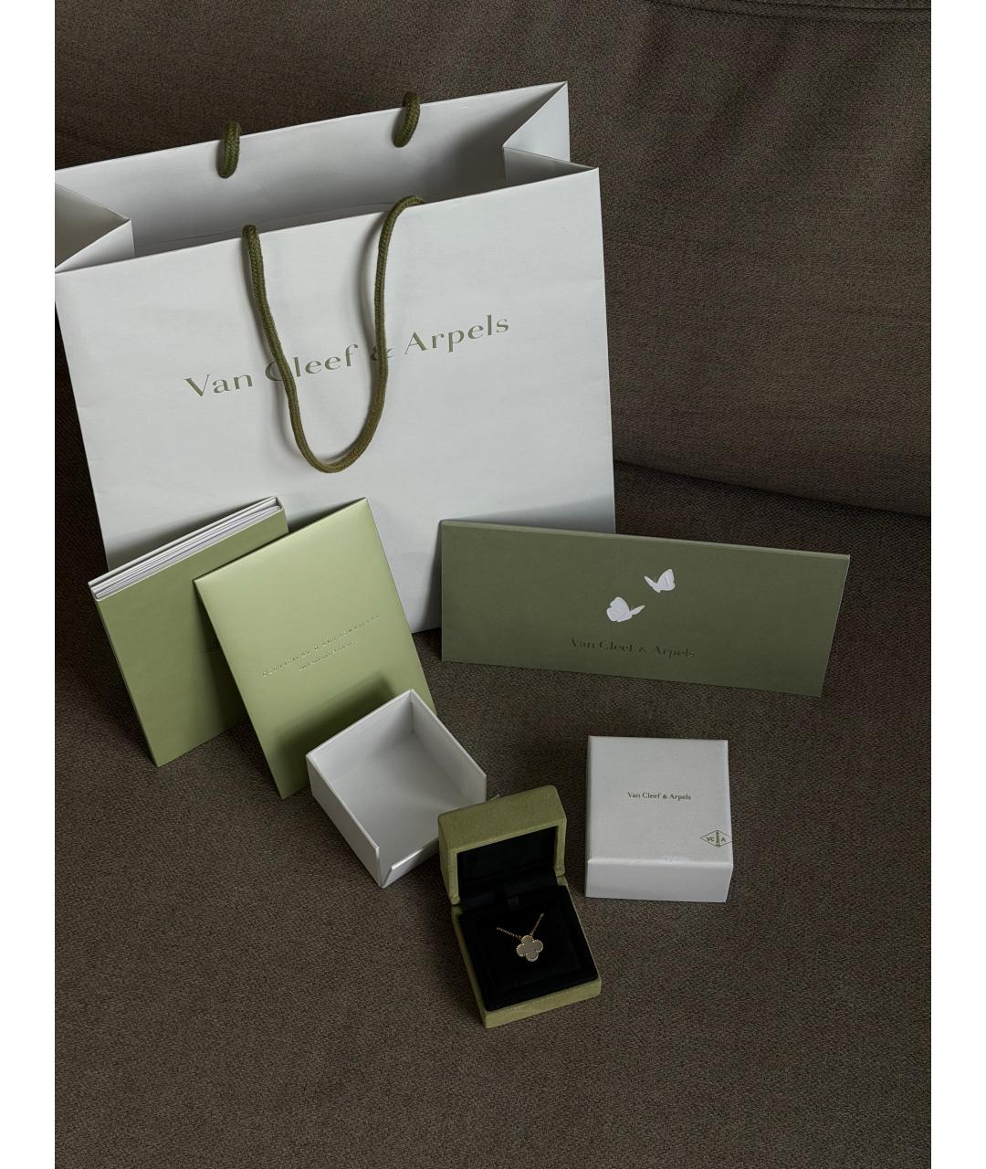 VAN CLEEF & ARPELS Белое колье из желтого золота, фото 4