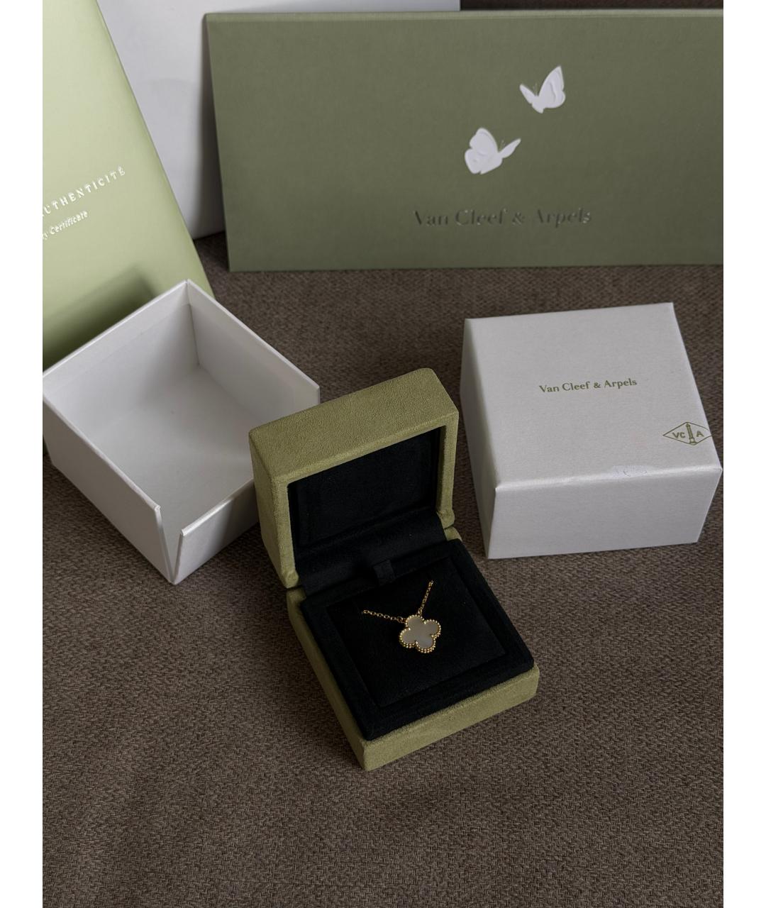 VAN CLEEF & ARPELS Белое колье из желтого золота, фото 3