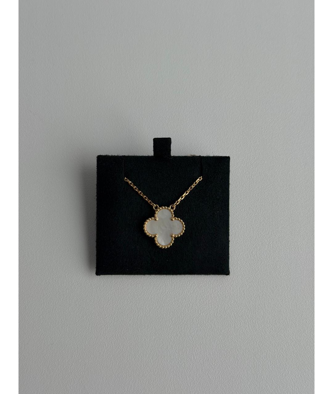 VAN CLEEF & ARPELS Белое колье из желтого золота, фото 5