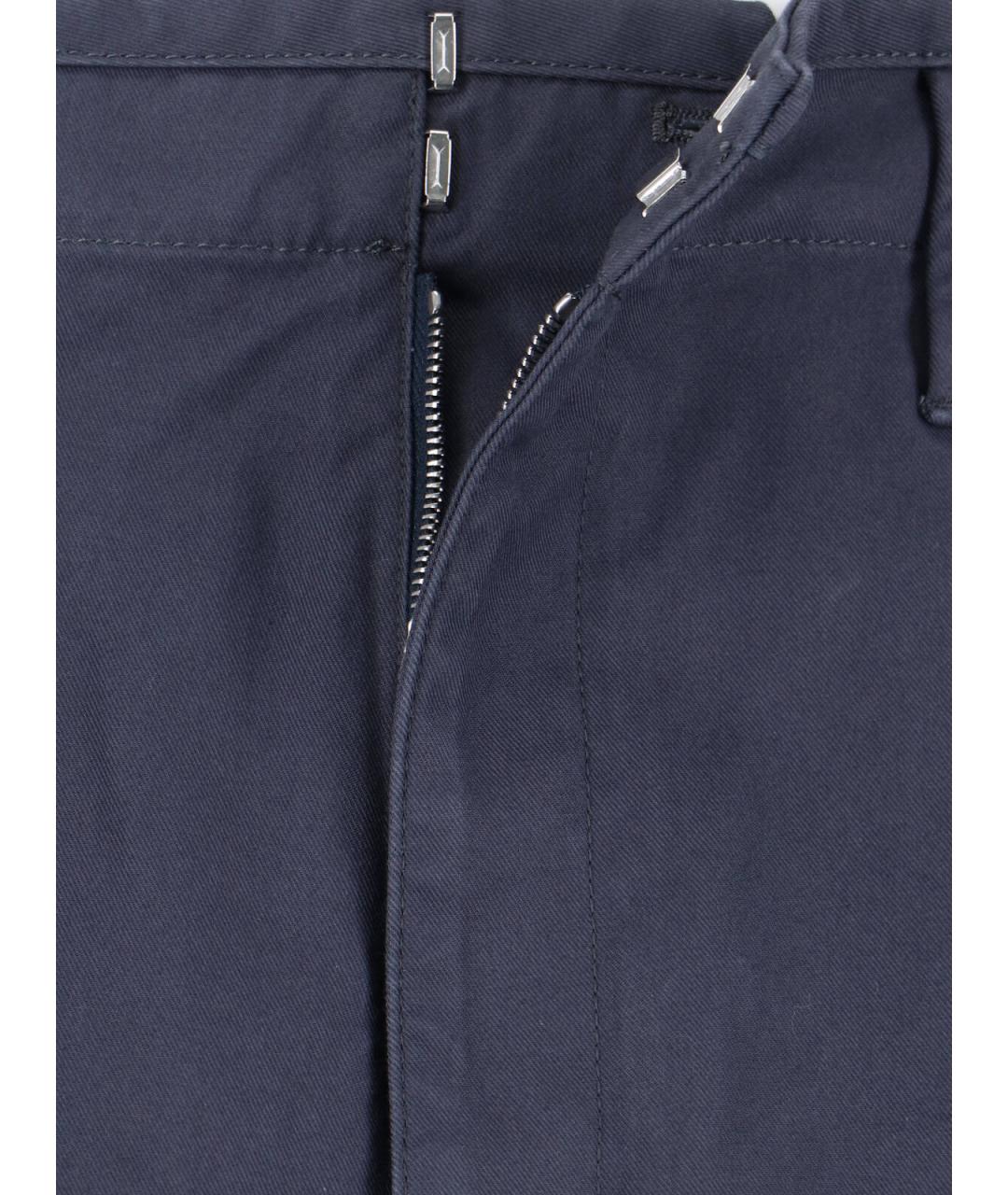 LEMAIRE Синие хлопковые прямые брюки, фото 5
