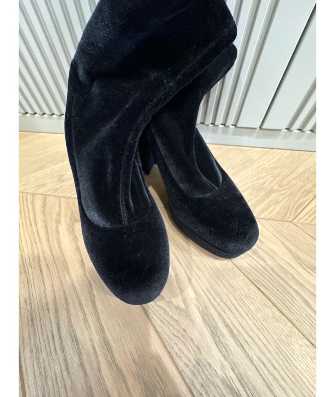 MIU MIU Черные бархатные ботильоны, фото 6