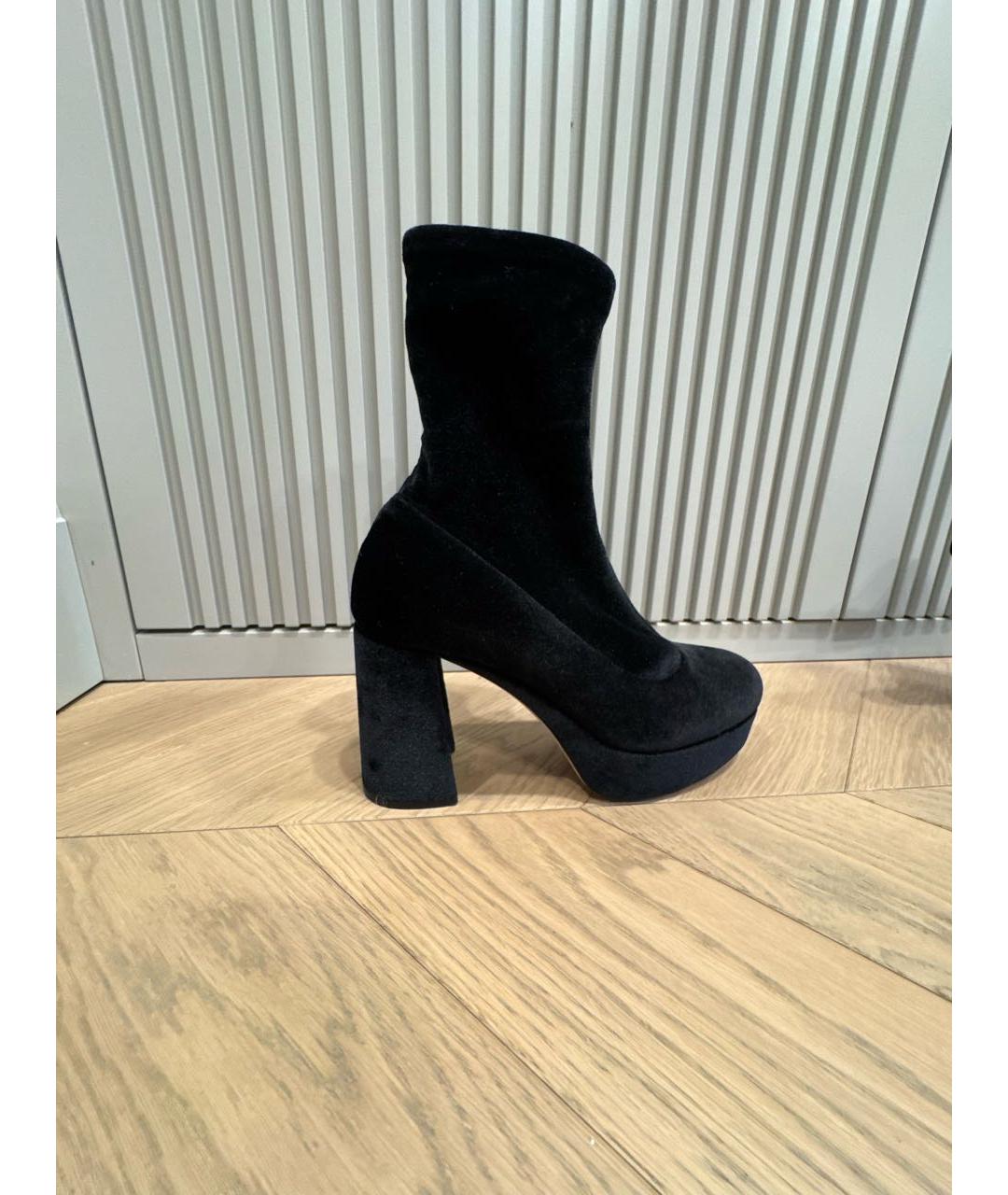 MIU MIU Черные бархатные ботильоны, фото 8