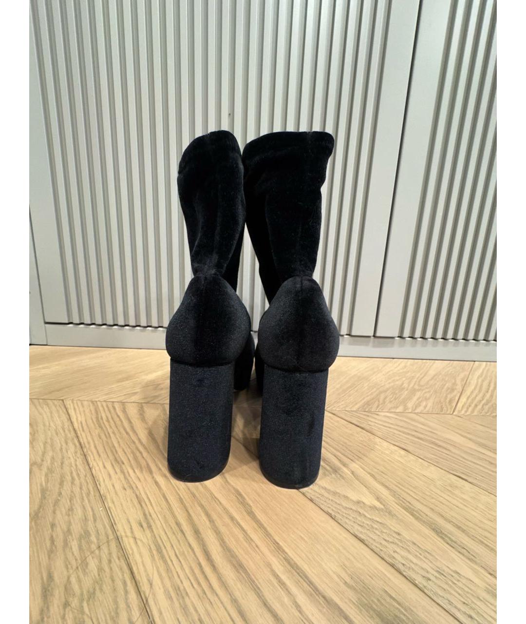 MIU MIU Черные бархатные ботильоны, фото 4