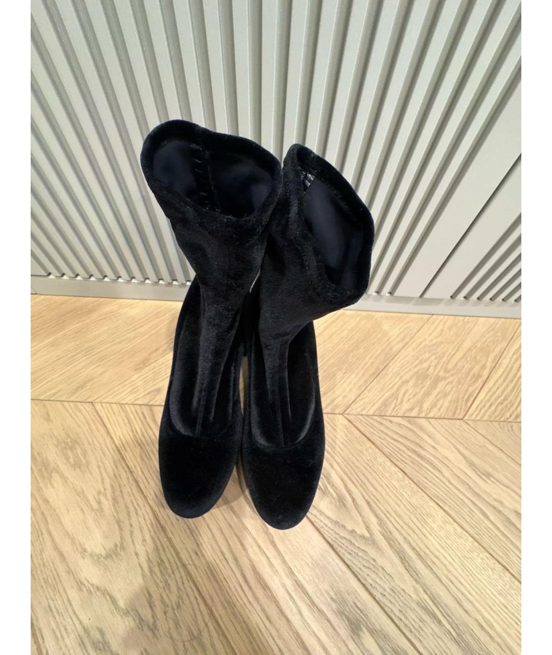 MIU MIU Черные бархатные ботильоны, фото 3