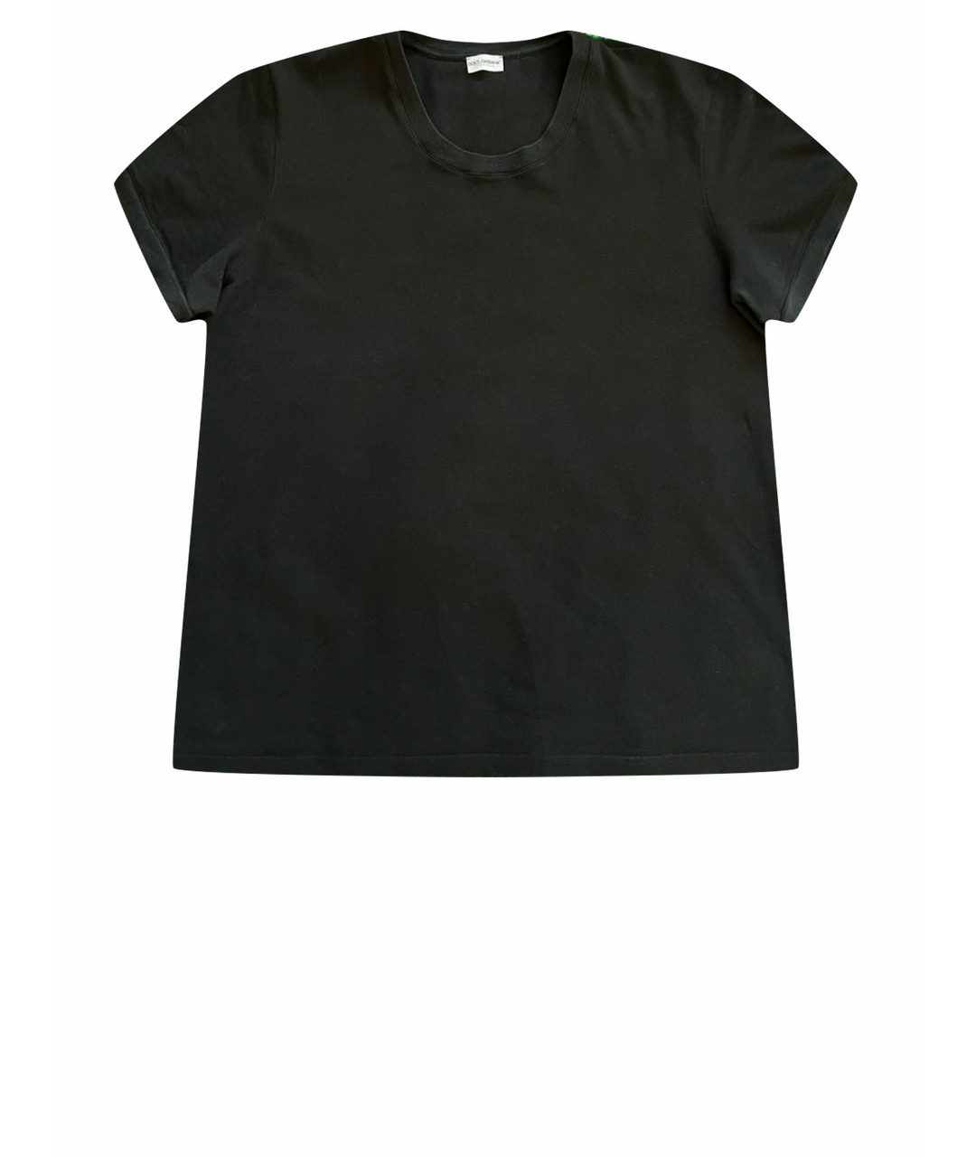 DOLCE&GABBANA Черная хлопко-эластановая футболка, фото 1