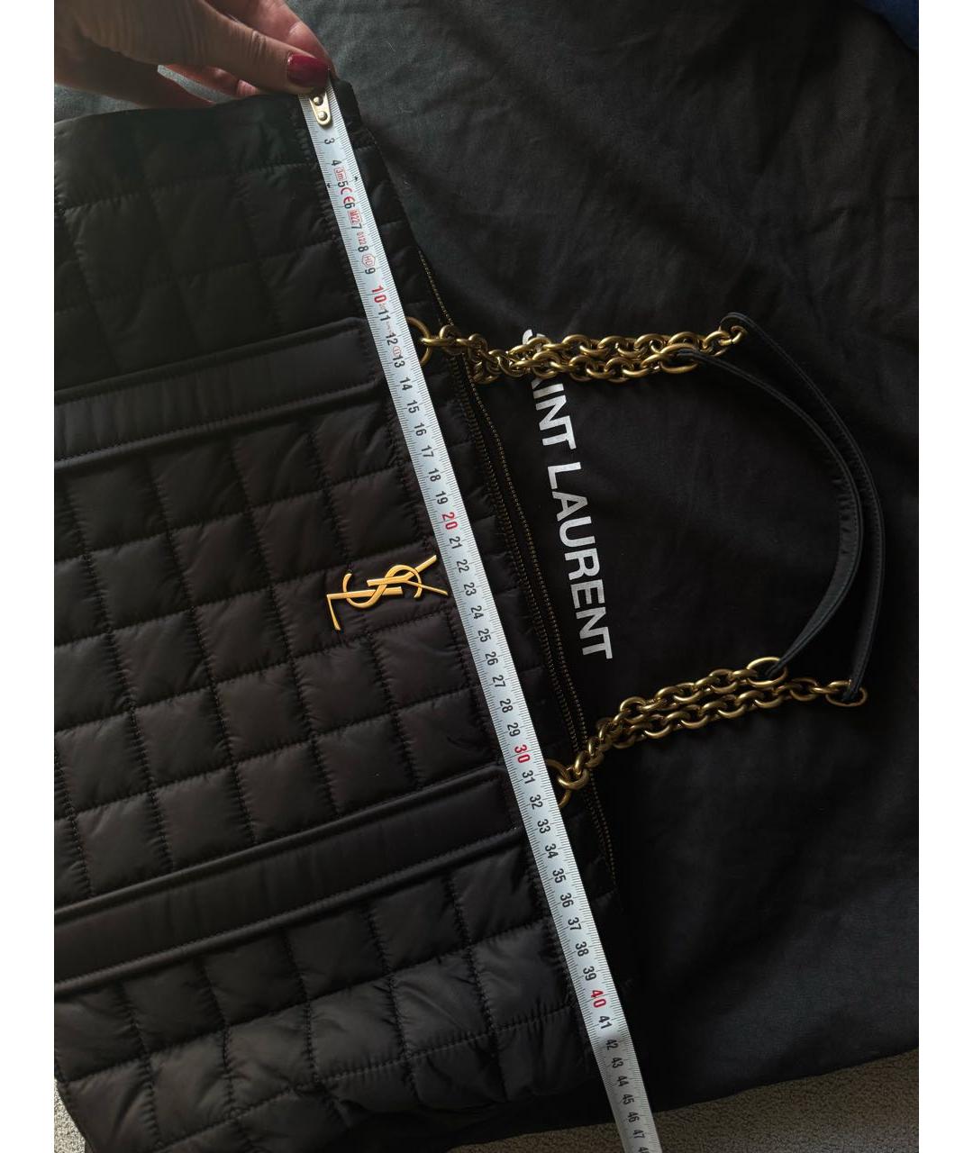 SAINT LAURENT Черная синтетическая дорожная/спортивная сумка, фото 7