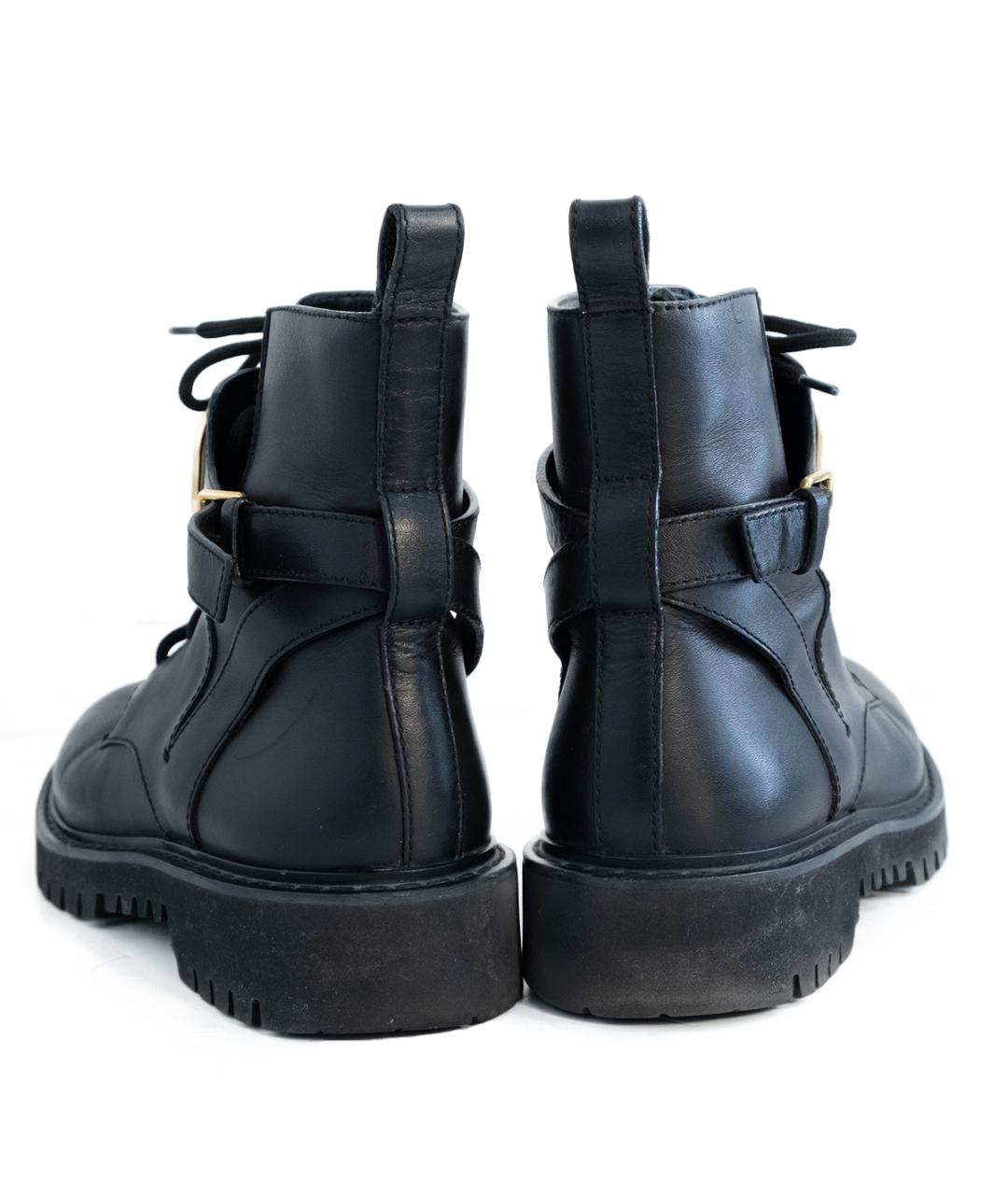 VALENTINO Черные кожаные ботинки, фото 5