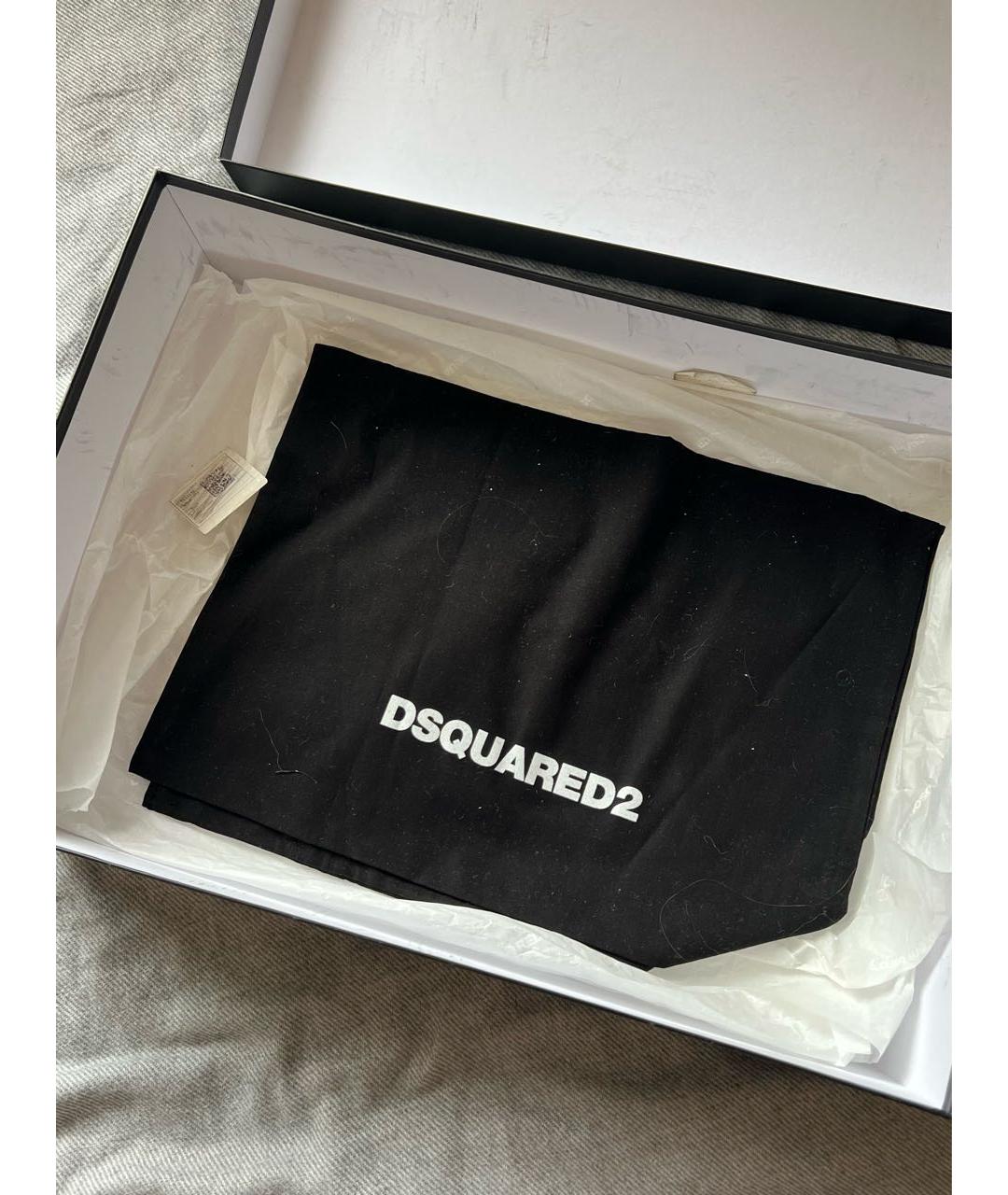 DSQUARED2 Черные кожаные ботинки, фото 6